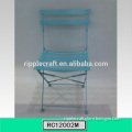 Foldable Round Antique Wrought Iron Garden Chair